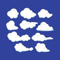 Cloud Element Vector Flat Design