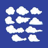 Cloud Element Vector Flat Design