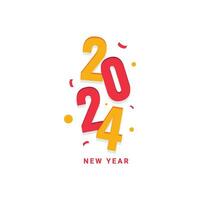 2024 New Year Celebration Design vector