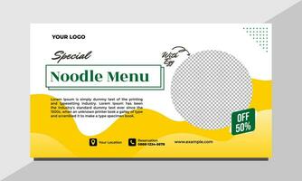 Banner Food Vector Design Template