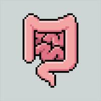 Pixel art illustration Intestine. Pixelated Intestines. Intestines icon pixelated for the pixel art game and icon for website and video game. old school retro. vector