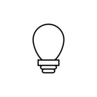Lamp Vector Linear Icon. Perfect for design, infographics, web sites, apps.