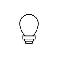 Lamp Vector Linear Icon. Perfect for design, infographics, web sites, apps.