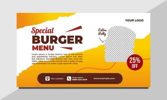 Banner Food Vector Design Template