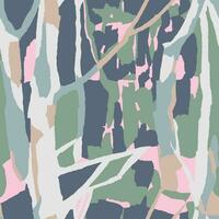 Vector forest tree themed illustration seamless repeat pattern digital artwork