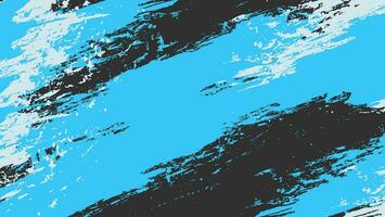 Diseño de textura grunge rayado azul abstracto en fondo negro vector