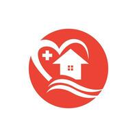 Home Care Logo Template, Medical Home Logo vector