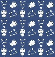 Cute bears seamless patterns, hand-drawn style vector