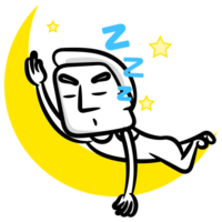 Boa noite cada 1 branco homem desenho animado png