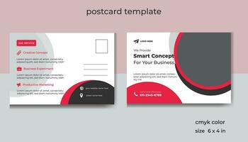 creative Modern corporate business postcard template, Business EDDM marketing postcard layout. vector