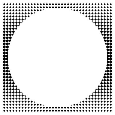 Circle texture halftone vector pattern