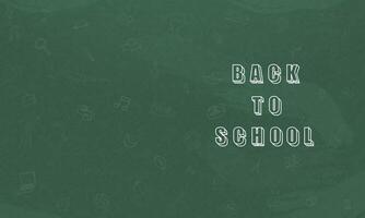 Concept of Education Home School background chalkboard with different stuff. Welcome back to school design vector. vector