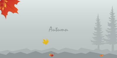 antecedentes diseño con minimalista colores con un otoño tema. vector