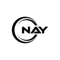 NAY Logo Design, Inspiration for a Unique Identity. Modern Elegance and Creative Design. Watermark Your Success with the Striking this Logo. vector