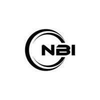 nbi logo diseño, inspiración para un único identidad. moderno elegancia y creativo diseño. filigrana tu éxito con el sorprendentes esta logo. vector