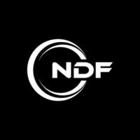 ndf logo diseño, inspiración para un único identidad. moderno elegancia y creativo diseño. filigrana tu éxito con el sorprendentes esta logo. vector