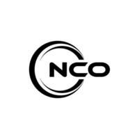 NCO Logo Design, Inspiration for a Unique Identity. Modern Elegance and Creative Design. Watermark Your Success with the Striking this Logo. vector