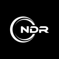 ndr logo diseño, inspiración para un único identidad. moderno elegancia y creativo diseño. filigrana tu éxito con el sorprendentes esta logo. vector