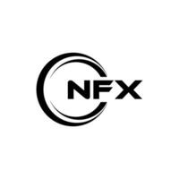 nfx logo diseño, inspiración para un único identidad. moderno elegancia y creativo diseño. filigrana tu éxito con el sorprendentes esta logo. vector