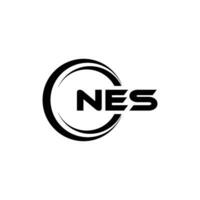 NES Logo Design, Inspiration for a Unique Identity. Modern Elegance and Creative Design. Watermark Your Success with the Striking this Logo. vector