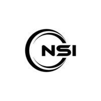 NSI Logo Design, Inspiration for a Unique Identity. Modern Elegance and Creative Design. Watermark Your Success with the Striking this Logo. vector