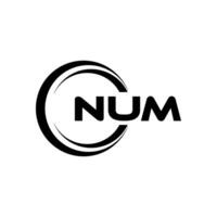 NUM Logo Design, Inspiration for a Unique Identity. Modern Elegance and Creative Design. Watermark Your Success with the Striking this Logo. vector