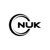 NUK Logo Design, Inspiration for a Unique Identity. Modern Elegance and Creative Design. Watermark Your Success with the Striking this Logo. vector
