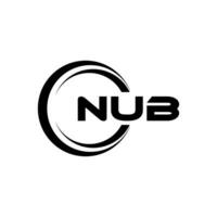 NUB Logo Design, Inspiration for a Unique Identity. Modern Elegance and Creative Design. Watermark Your Success with the Striking this Logo. vector