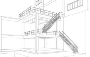 3d ilustración de industrial edificio vector