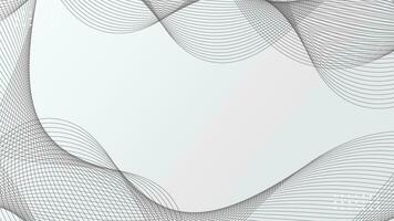 White abstract background design. Wavy Lines Banner for Backdrop vector