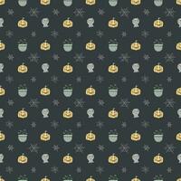 Seamless Halloween pattern. Doodle Halloween background vector
