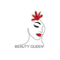 Beautiful women face logo design, Skincare logo vector