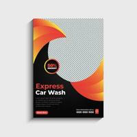 Car Washing Business Flyer Template Design vector