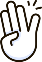 das Rocker Symbol Emoji Aufkleber png