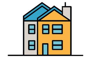 casa plano icono, casas vector ilustración. pequeño casa, vistoso casa, plano casas ilustración.