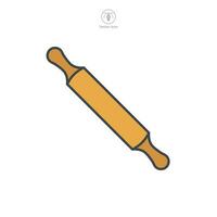 Rolling Pin icon symbol vector illustration isolated on white background