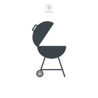 BBQ Grill icon symbol vector illustration isolated on white background