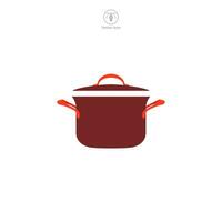 cooking pot icon symbol vector illustration isolated on white background