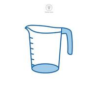 medición taza icono símbolo vector ilustración aislado en blanco antecedentes