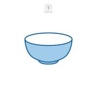 Bowl icon symbol vector illustration isolated on white background