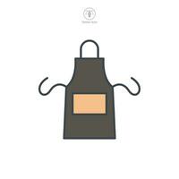 Apron icon symbol vector illustration isolated on white background