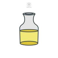 Bottle of Oil icon symbol vector illustration isolated on white background