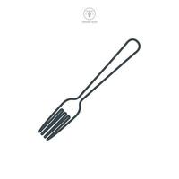 Fork icon symbol vector illustration isolated on white background