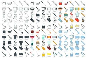 Cooking mega set icon set, Included icons as Knife, Bowl, Blender and more symbols collection, logo isolated vector illustration