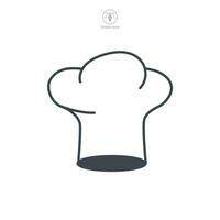 cocinero sombrero icono símbolo vector ilustración aislado en blanco antecedentes