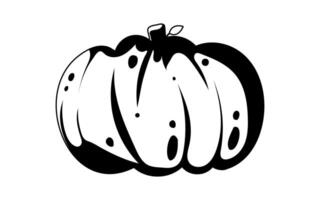 This is a large pumpkin that symbolizes the season of autumn and the holiday of Halloween.Linear style. vector