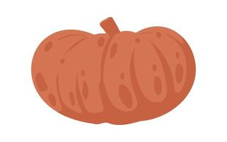 This large pumpkin is useful for autumn and Halloween concepts. Cartoon style, Vector Illustration