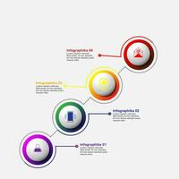 abstract infographic template 4 steps vector