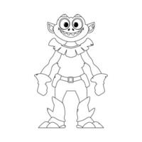 This is a weird and different person from a cartoon. Childrens coloring page. vector