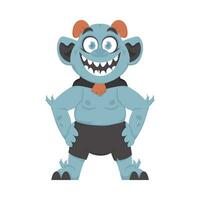 This cute animal is really funny and can make people laugh. Cartoon style. vector